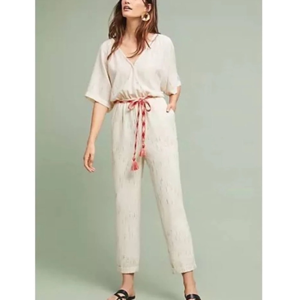 Feather Bone Anthropologie Soleli Jumpsuit Size XS